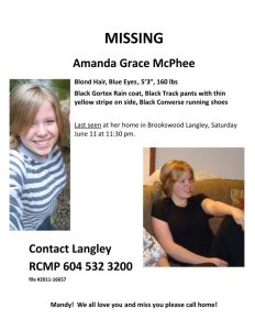 Amanda McPhee - Missing Langley Teen